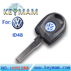VW Passat ID48 transponder key with light 